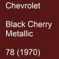 Preview: Chevrolet, Black Cherry Metallic, 78 (1970).